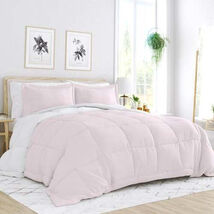 King Cal King Microfiber Reversible Comforter In Blush Pink - $131.14 CAD