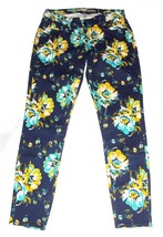 Old Navy Rock Star Bright Floral Yellow Green Navy Skinny Jeans Wm&#39;s 8 NWOT - $24.99