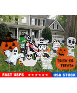 10Pcs/Set Halloween Decorations Yard Sign Pumpkin Ghost Party Supplies W... - £28.68 GBP