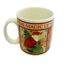 Debbie Mumm Sakura Magic of Santa Christmas Coffee Mug Cup Santa 12 Oz 1997 - $16.71