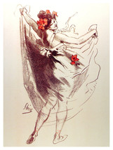 Ballet dancer vintage Nouveau drawing POSTER.Graphic Design.Art Decoration.3247 - $17.82+