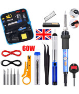 60W Soldering Iron Kit Electronics Welding Irons Solder Tools Adjustable... - £9.42 GBP