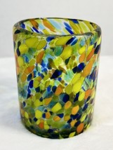 Amici Home Confetti Low-Ball Tumbler Thick Hand Blown Textured Recycled Mexico - $8.36