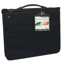 Royal &amp; Langnickel Black Nylon Artist Presentation Case 10 Clear Sleeves... - $29.99