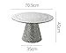Vintage Gray Mosaic Round Coffee Table, Designer Accent Table for Living Room So Item image 5