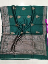 Pure Silk Mark Certified Saree, Handwoven Pure Kora Silk Saree - Elegant Traditi - £184.54 GBP
