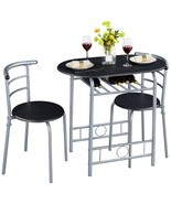 Dining Room Table And Chair Set - Compact Table Set With Steel Legs For ... - £91.00 GBP