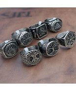 Norse Mythology Ring Nordic Viking Odin Compass Valknut Yggdrasil Amulet... - $16.16