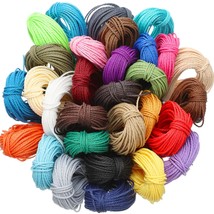 30 Colors 1Mm Waxed Cord Beading Thread For Diy Macrame Necklace Bracelet Jewelr - £17.23 GBP