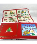 Cut Sew Soft Book Fabric Panels Pre-cut ABC Christmas Kids Learning - $19.39