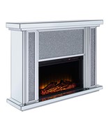 Noralie 47&quot; Fireplace, Mirrored &amp; Faux Diamonds - $24,297.94 MXN
