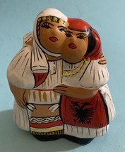 New Albania Figurine Ceramic Doll Couple Bust STATUE-FOLK COSTUME-HANDPAINT-15CM - £21.68 GBP