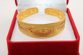 Egyptian Stamped 18K Gold Bracelet Egyptian goddess Neith Pharaonic 18 Gr - £1,744.65 GBP