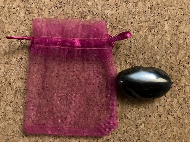 Hematite Palm Stone 1.75&quot;  Tumbled. Beautiful healing stones. - $4.50