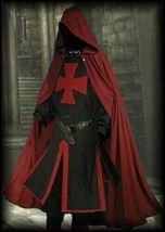 Medieval red Templar night Crusader Tunic Reenactment SCA Larp costume g... - £261.58 GBP