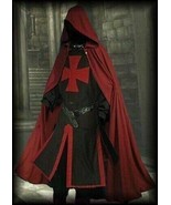 Medieval red Templar night Crusader Tunic Reenactment SCA Larp costume g... - £267.15 GBP