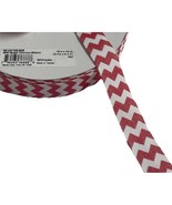 Morex #981 Sugar Chevron Ribbon Red White 7/8 in x 100 yd Craft Sewing - $145.23 MXN