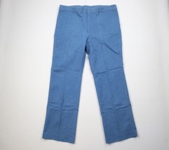 Vintage 70s Streetwear Mens 40x32 Faded Flared Bell Bottoms Denim Jeans Blue USA - £79.34 GBP