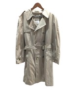 London Fog Mens 42R VTG Taupe Double Breasted Trench Rain Coat Removable... - £156.12 GBP