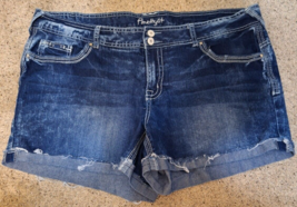 Amethyst Jeans Women’s Plus Size 20 Shorts Cuffed Bling Denim Blue Jean ... - £16.02 GBP