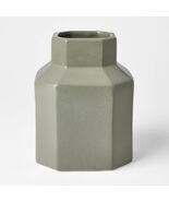 Threshold™ Glossy Ceramic Octagon Vase Gray by Studio McGee - $338.28 MXN