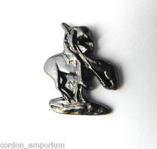 End Of The Trail Pewter Nat American Lapel Pin Badge 1 Inch - £4.48 GBP