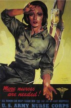 American WWII Propaganda Poster - More nurses are needed U.S.Army Nurse ... - £25.97 GBP