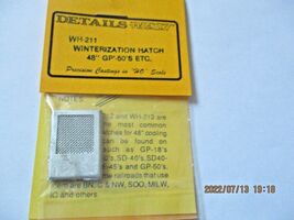 Details West # WH-211 Winterization Hatch 48&quot; GP-50&#39;s Etc. 1 each. HO-Scale - $43.50 MXN