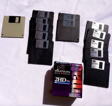 Lot Of Floppy Diskettes Kao Highland Imation 3M 2HD Disks Ibm Formatted Ds Hd - $29.95