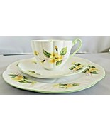 Shelley Bone China Primrose Teacup with Saucer Plus Luncheon Plate Engla... - £35.21 GBP