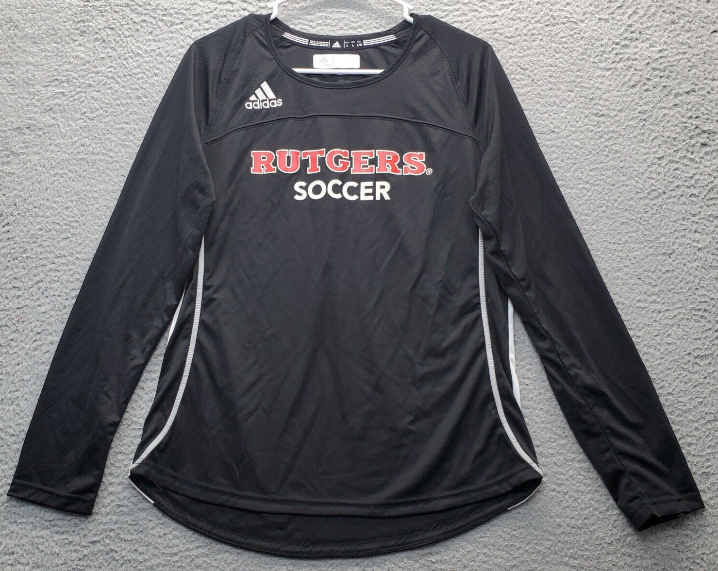 Rutgers Scarlet Knights University Soccer Team adidas T Shirt Womens Large Black