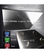 40&quot; LED Multicolor Ceiling Mount Showerhead, Brushed Stainless Steel - S... - €1.250,07 EUR