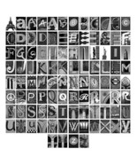 Fine art pacakge with 100 custom alphabet letters - Classic Collection Black and - £23.59 GBP