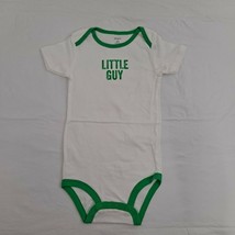 Little Guy White Green Carter&#39;s Creeper Snap Shirt Bodysuit 24 Month - £9.49 GBP