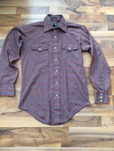 Men&#39;s Plainsman Western Shirt Size Small Permanently Pressed Pearl Snaps... - $24.73