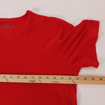 Under Armour Men’s Red T-Shirt Size Large Heat Gear Loose Fit Short Sleeve image 11