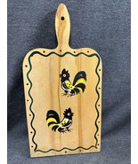 Vintage Kitchen CUTTING BOARD Hanging Woodpecker Wood ware Rooster Farmh... - $14.85