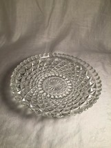 Vintage Candy or Nut Dish/Bowl Clear Glass Circle/Round w/Triangle-Ribbe... - $4.37