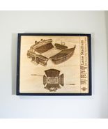 Lane Stadium Blueprint Art, Wooden Stadium Wall Decor, Black Frame, Lase... - €29,24 EUR