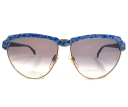 Vintage Mondi Sonnenbrille Meliert Blau Gold Rund mit Violett Farbverlau... - £29.56 GBP