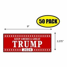 50 Pack 3.375&quot;x9&quot; Trump Kag 2024 Sticker Decal Humor Funny Gift Trump BS0151 - £34.26 GBP