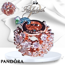 PANDORA Rose Gold Sparkling Herbarium Cluster Charm 782383C01 - $1,040.66 MXN