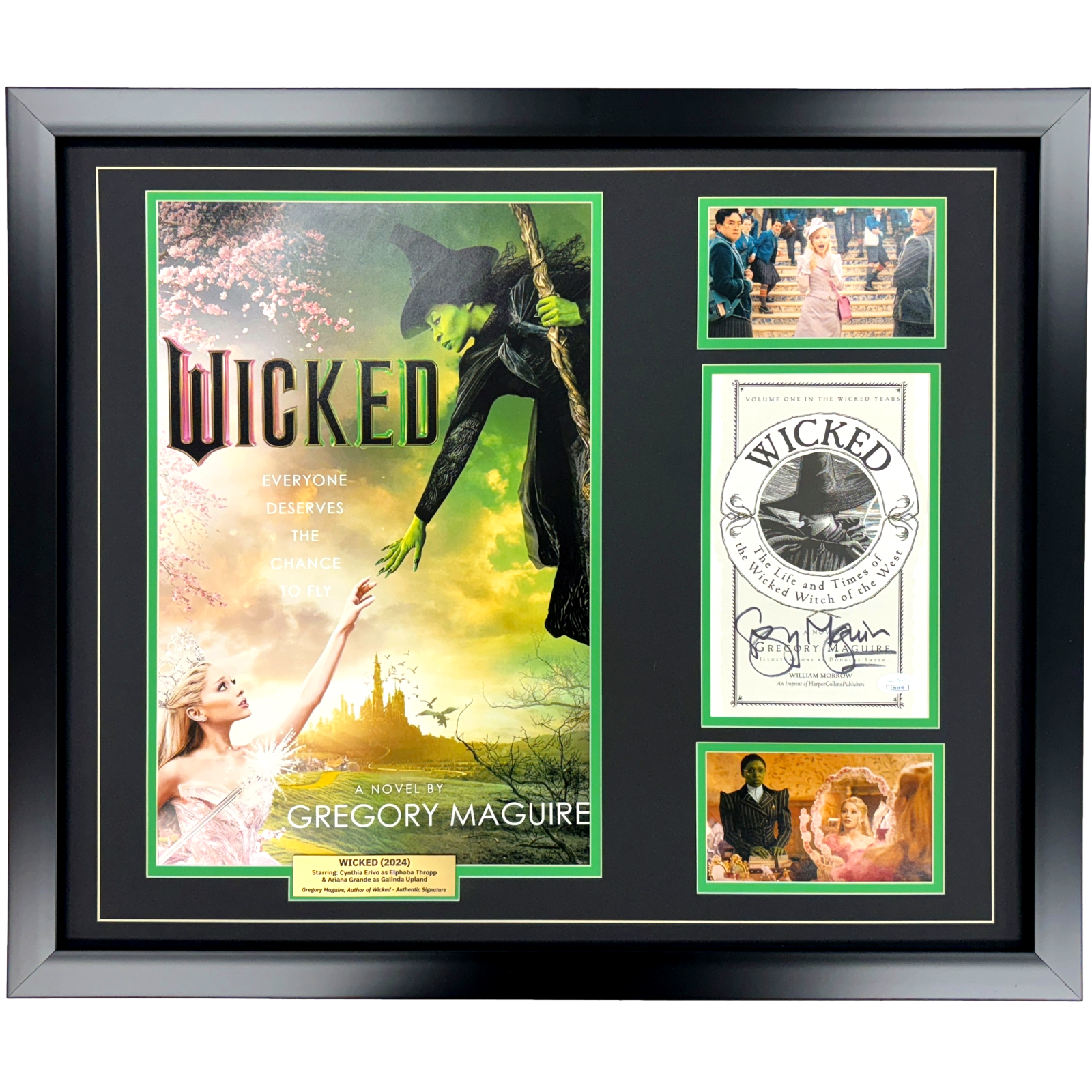 Gregory Maguire Autographed Wicked Book Cover Framed Collage JSA COA Mov... - $599.95
