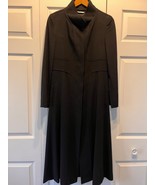 Max Mara Wool Coat Funnel Neck Black Size 8 - £262.86 GBP