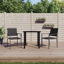 3 Piece Garden Dining Set Poly Rattan and Steel - £96.50 GBP