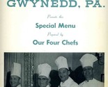 Wm Penn Inn Special Menu Our Four Chefs Gwynedd Pennsylvania 1960s - £58.53 GBP