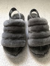 UGG 1095119 Fluff Yeah Slides US 9 Slippers  Gray - £55.56 GBP