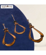 Set 3 Maniglie Anni 50 Vintage a Goccia per Armadio Ottone Brunito Arred... - $424.09 MXN