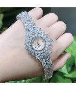Luxury Women's Watches Cubic Zircon Elements Crystal Bracelet Watch Fashion Set - £111.81 GBP