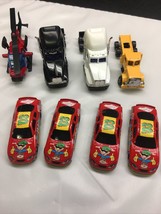 Race Cars Sam Bass Lot Plus Other Toy Trucks Helicopters VW Beetle Ford ... - $19.79